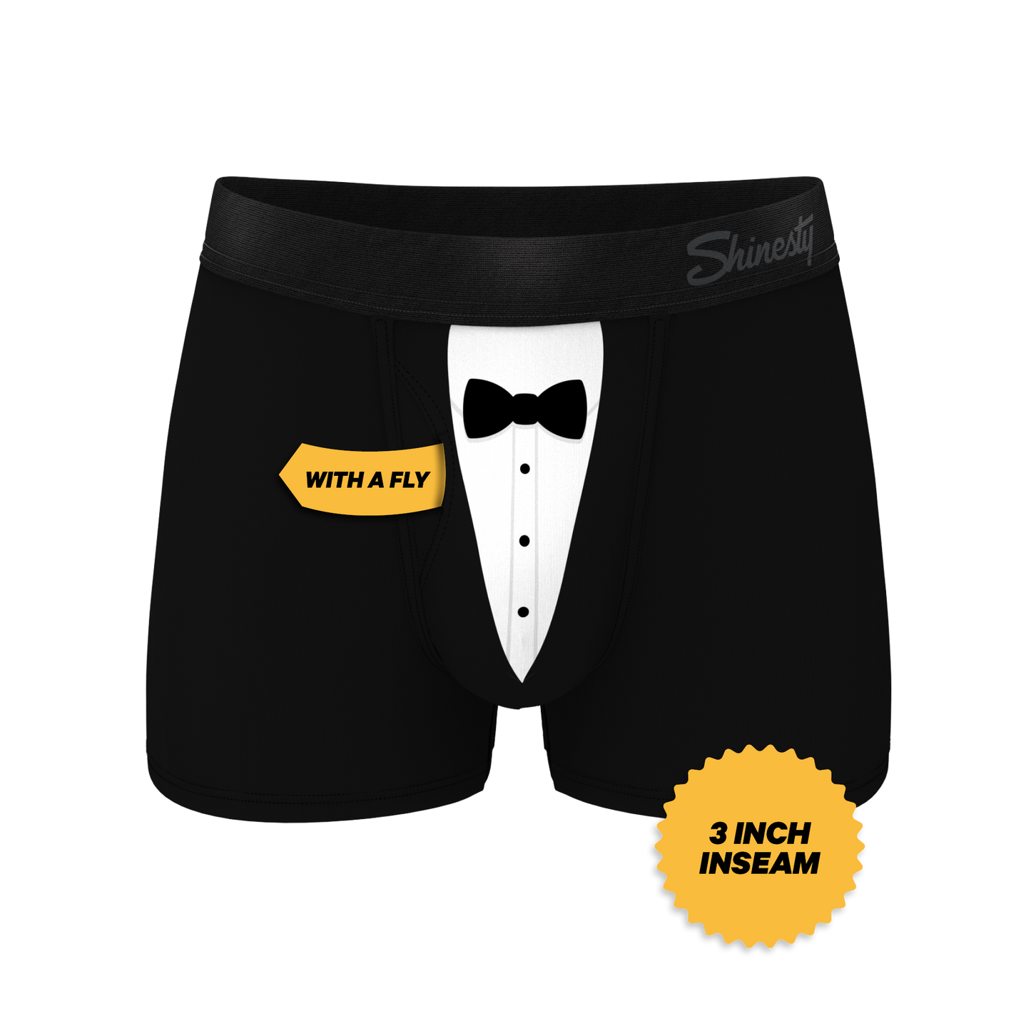 The 009 | Black Tuxedo Ball Hammock® Pouch Trunks Underwear