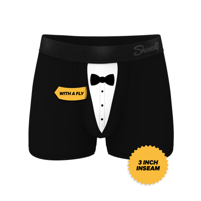 The 009 | Black Tuxedo Ball Hammock® Pouch Trunks Underwear