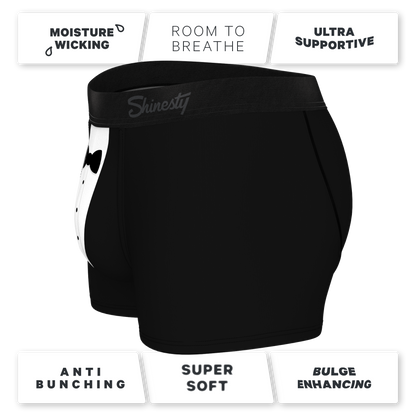 The 009 | Black Tuxedo Ball Hammock® Pouch Trunks Underwear