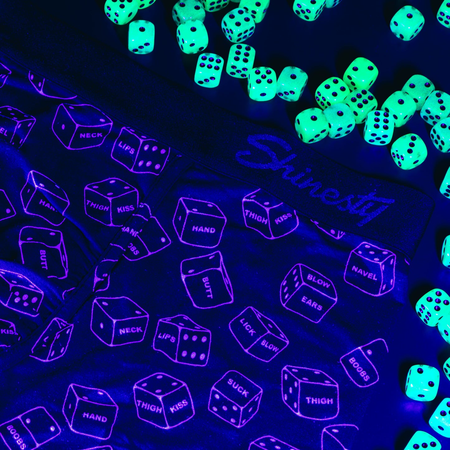 The Free For All | Glow In The Dark Dice Cheeky Underwear