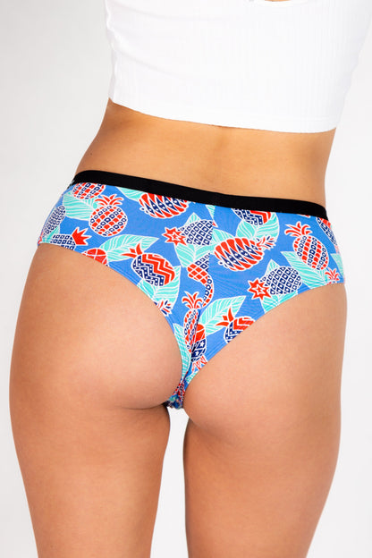 The Backyard BBQ | American Flag Hawaiian Print Modal Cheeky Underwear