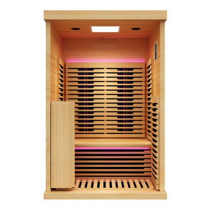 Peak Saunas Everest 2-Person Full Spectrum Infrared Sauna with XL Medical-Grade Red Light Therapy & Smart WiFi App Control