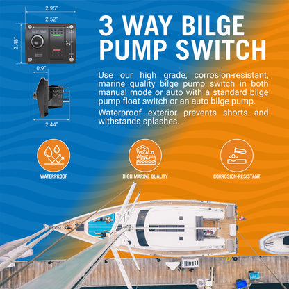 Bilge Pump Switch 3 Way