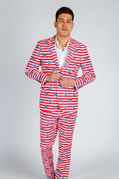 The Nautical Lad | USA Big Knit Printed Party Blazer