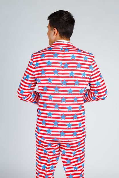 The Nautical Lad | USA Big Knit Printed Party Blazer