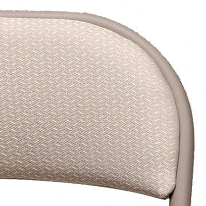 MECO Sudden Comfort Deluxe Metal Fabric Padded Folding Chair, Sand Tan (4 Pack)