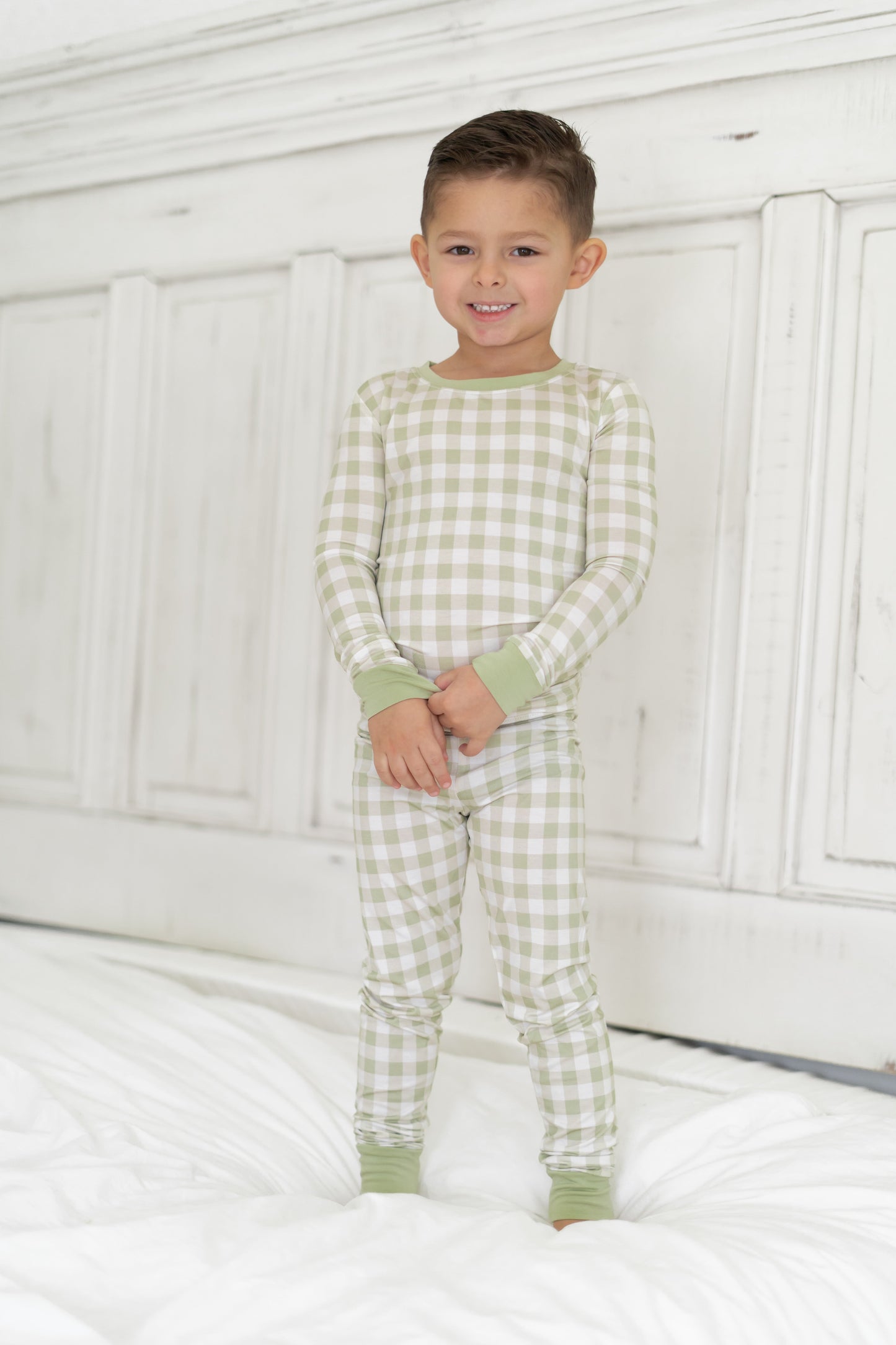 SAGE GINGHAM DREAM SET