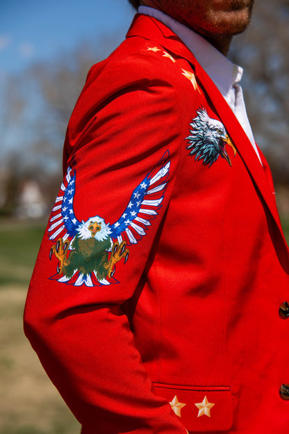 The Sunday Best | Western Style Red USA Suit