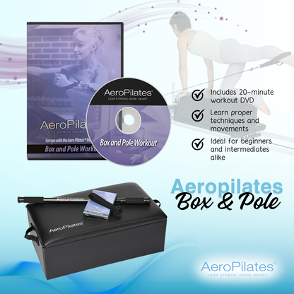 Stamina Products 05-0025 AeroPilates Elevation Box & Pole for Strength, Balance