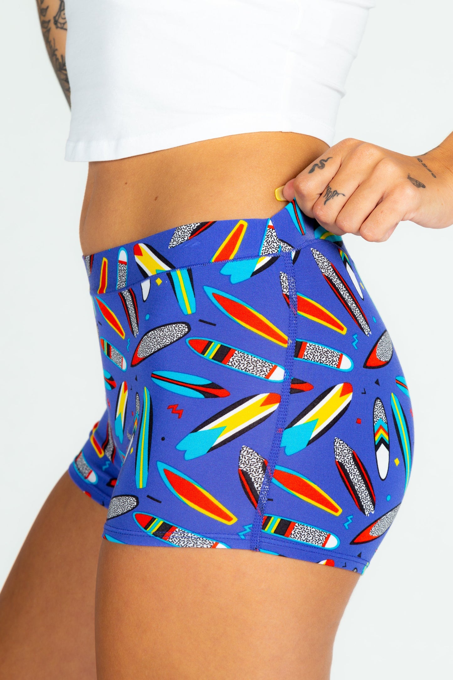 The Locals Only | Retro Surfboard Modal Boyshort Underwear