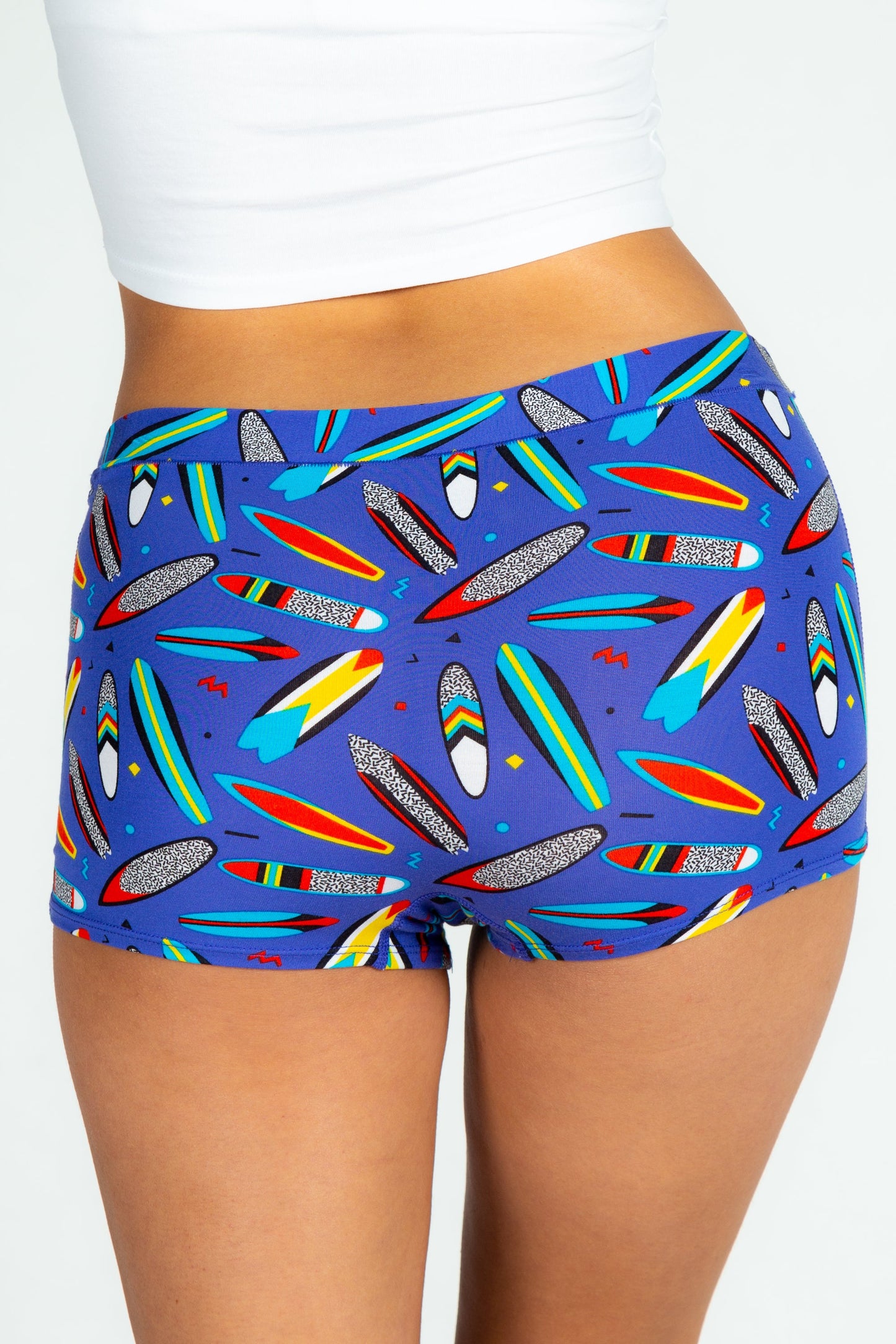 The Locals Only | Retro Surfboard Modal Boyshort Underwear