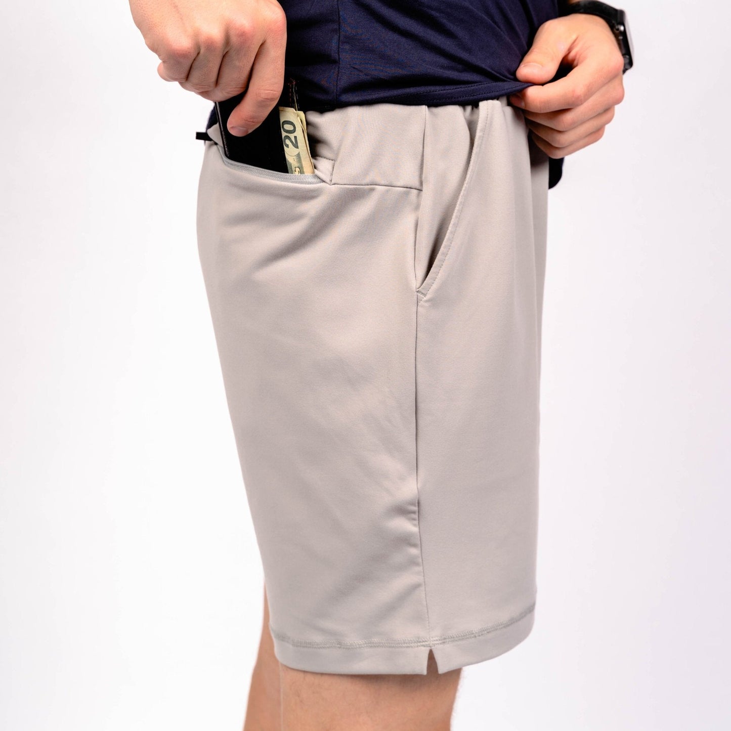 Carrier Shorts - Chalk Grey 8"