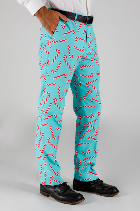 The Peppermint Pimp Canes | Candy Cane Print Christmas Pants