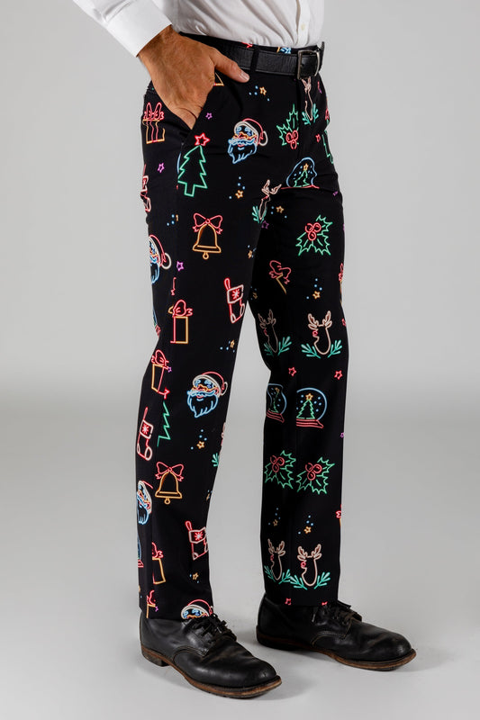 The Naughty Neon Noel | Neon Lights Christmas Pants