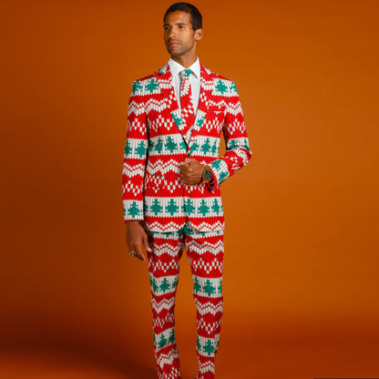 The Red Ryder | Knit Print Christmas Suit