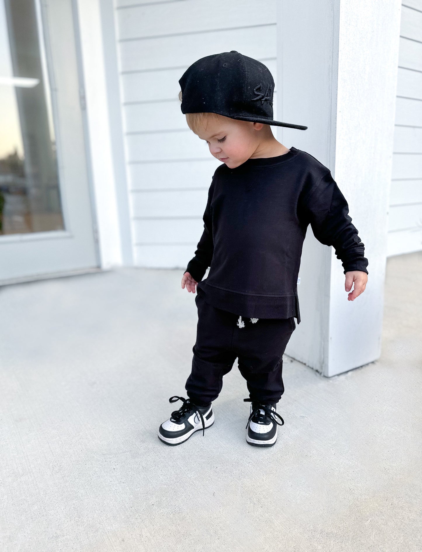 BLACK TERRY DREAM JOGGER