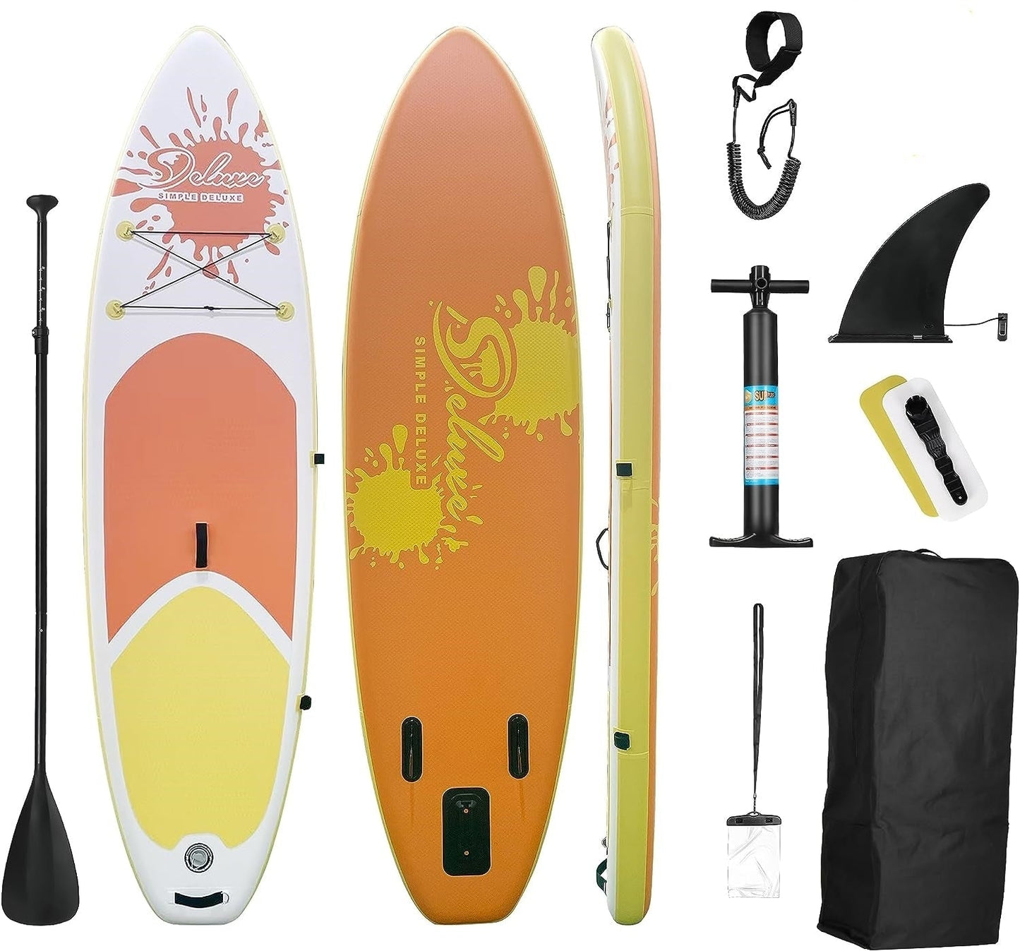 Inflatable Stand Up Paddle Board "Simple Deluxe Premium SUP for All Skill Levels, Pink Paddle Boards for Adults & Youth, Blow Up Stand-Up Paddleboards with Accessories & Backpack, Surf Control