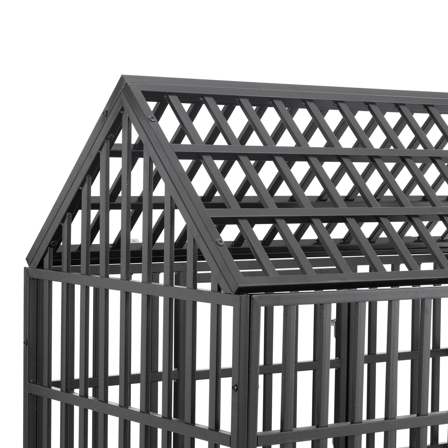 Heavy Duty Dog Cage pet Crate with Roof & window on roof