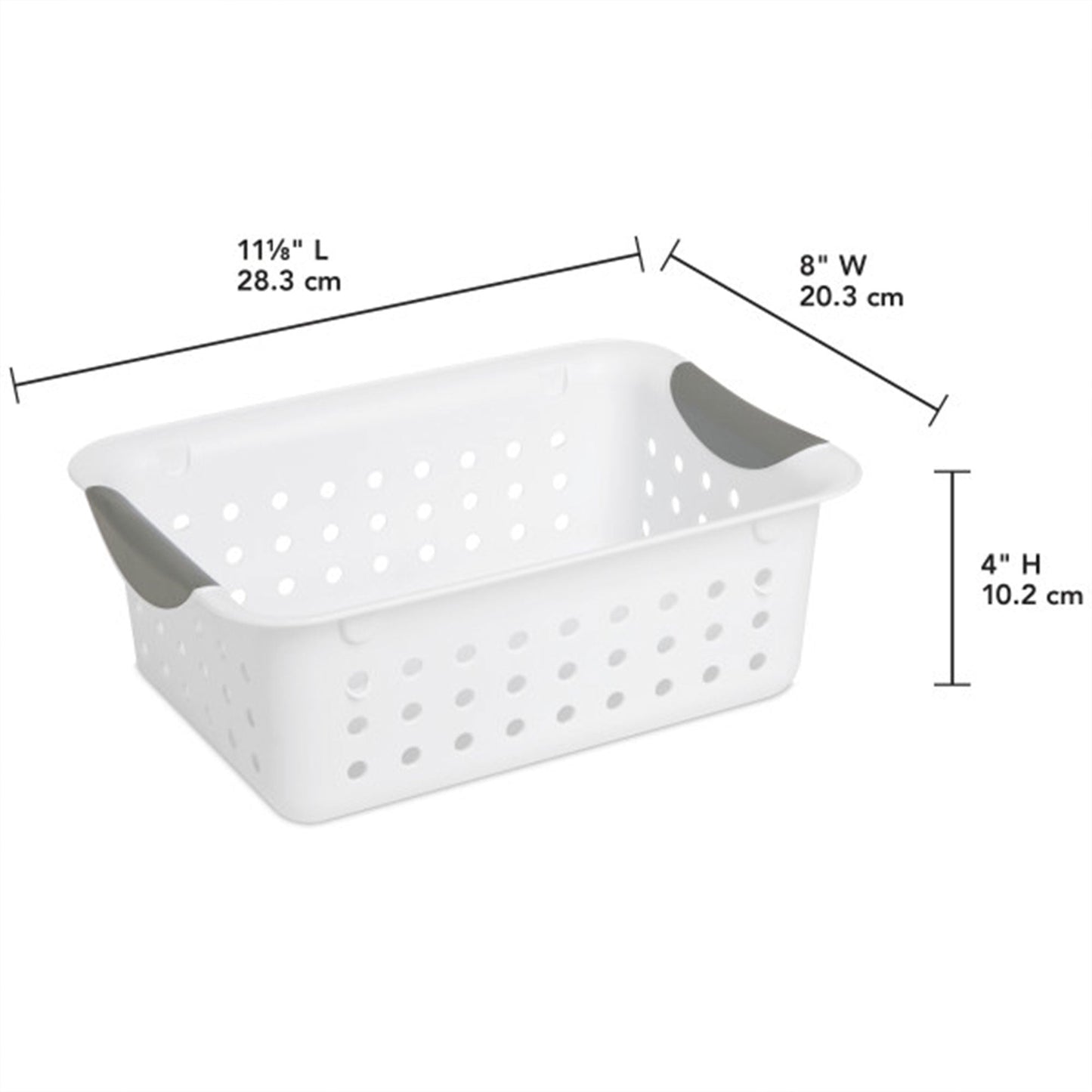 Sterilite 16228012 Small Ultra Plastic Storage Organizer Basket, White (36 Pack)