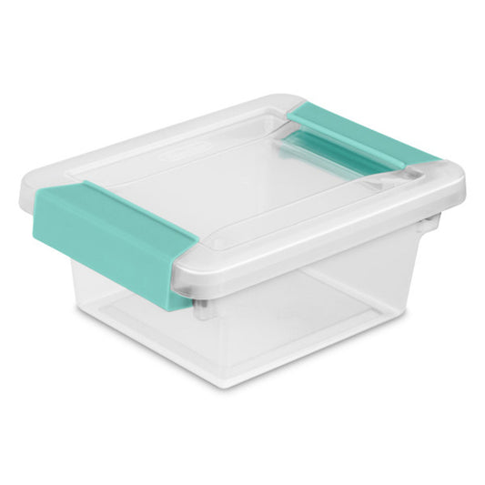 Sterilite Plastic Mini Clip Storage Box Container with Latching Lid, 24 Pack