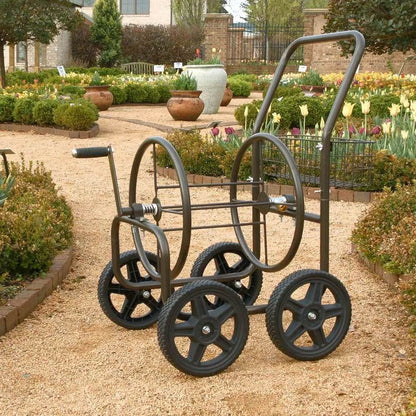 Liberty Garden Products 4 Wheel Residential Hose Reel Cart Holds Up to 250 Feet