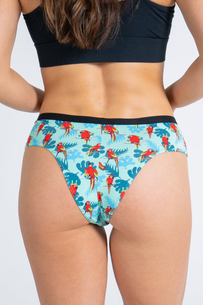 The Squawk Tease | Tropical Parrot Cheeky Underwear