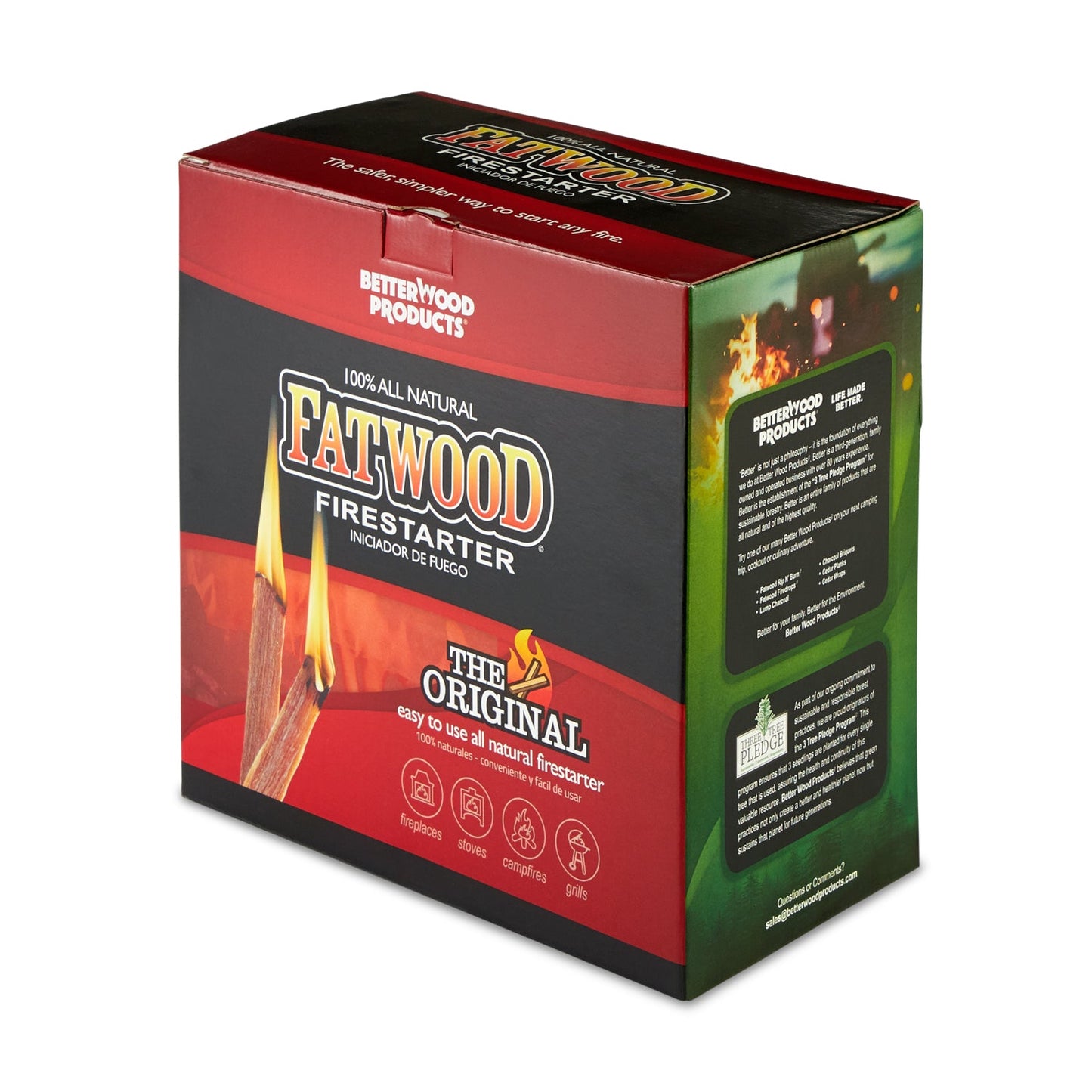 Better Wood Products 9987 Fatwood Natural Pine 5 Pound Wood Firestarter (3 Pack)