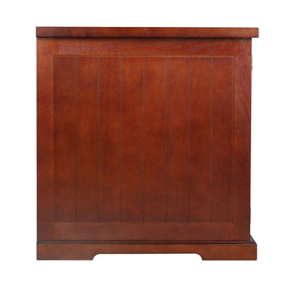 Merry Products Pet Cat Washroom Bench with Removable Partition Wall, Walnut