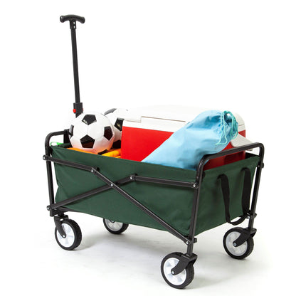 Seina Heavy Duty Compact Folding 150 Pound Capacity Outdoor Utility Cart, Green