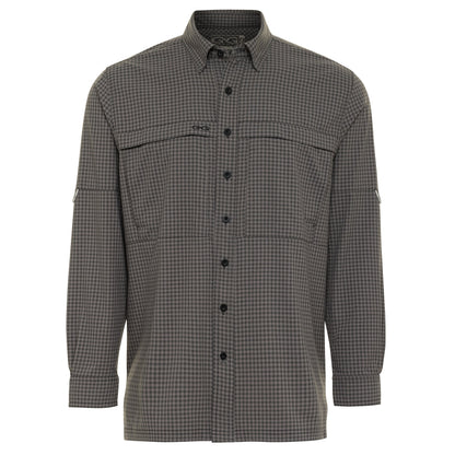 GunMetal TekCheck Shirt | Long Sleeve