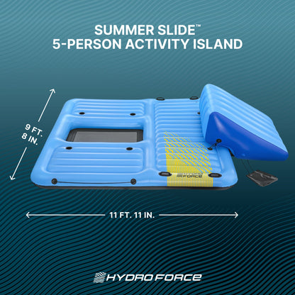 Bestway Hydro Force Detachable Summer Slide 5 Person Inflatable Activity Island
