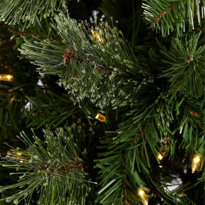 Home Heritage Cascade Quick Set 5 Foot 250 LED Pre-Lit Artificial Christmas Tree