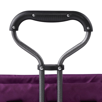 Mac Sports Double Decker Collapsible Outdoor Cart Utility Garden Wagon, Purple