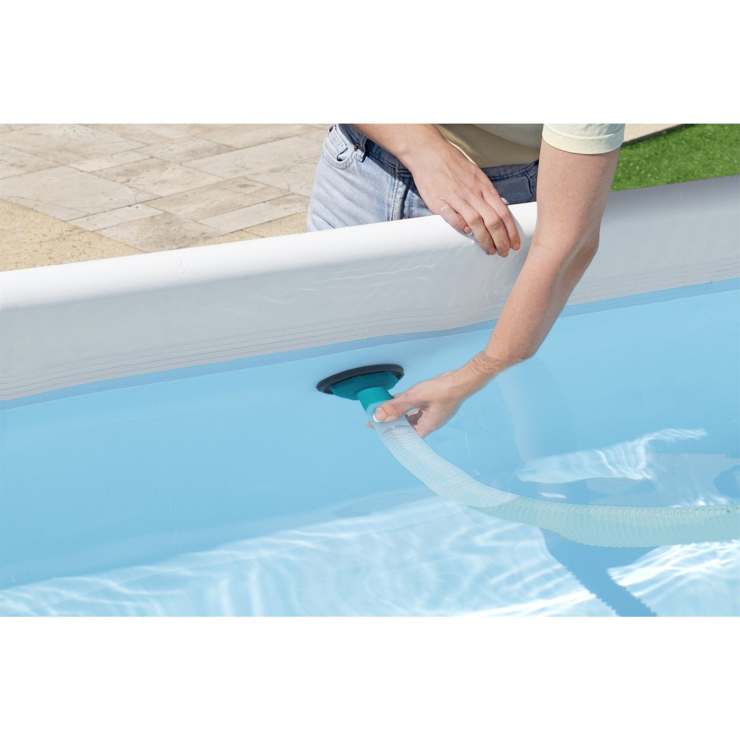 Bestway 58233E 800 GPH Above Ground Swimming Pool Surface Skimmer Debris Cleaner