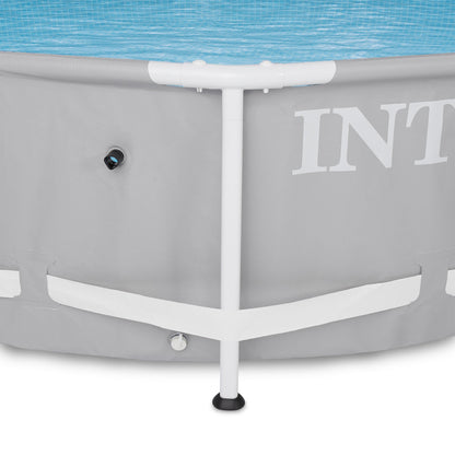 Intex 12ft x 30in Prism Frame Above Ground Round Swimming Pool & Robot Vacuum