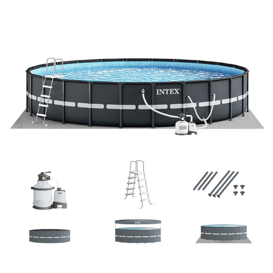 Intex 26339EH 24' x 52" Round Ultra XTR Frame Swimming Pool Set with Filter Pump