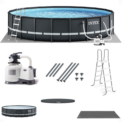 Intex Ultra XTR Frame 26 Foot x 52 Inch Round Above Ground Swimming Pool Set
