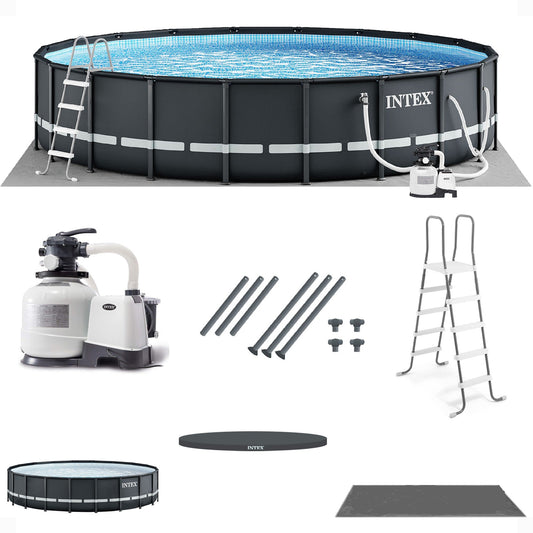 Intex Ultra XTR Frame 26 Foot x 52 Inch Round Above Ground Swimming Pool Set