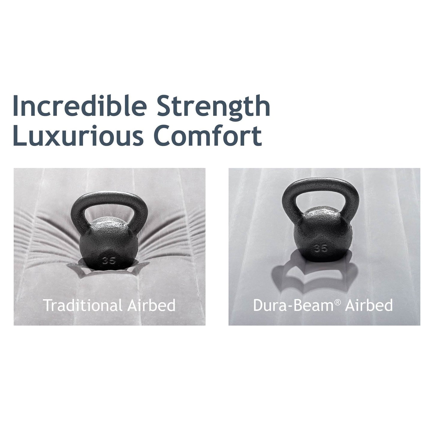 Intex Dura Beam Standard Pillow Rest Classic Airbed with Built-In Pump, Queen