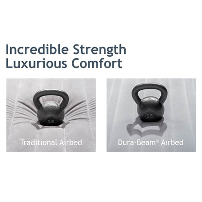 Intex Dura Beam Standard Pillow Rest Classic Airbed with Built-In Pump, Queen