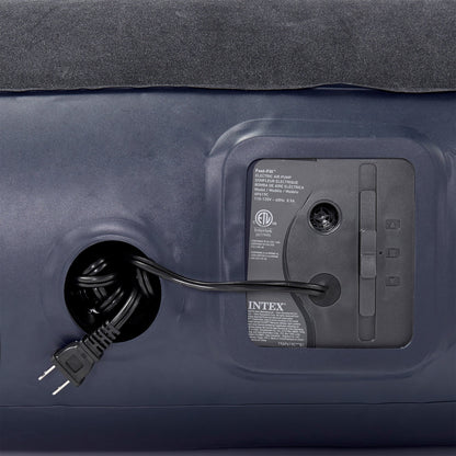 Intex Dura Beam Standard Pillow Rest Classic Airbed with Built-In Pump, Queen