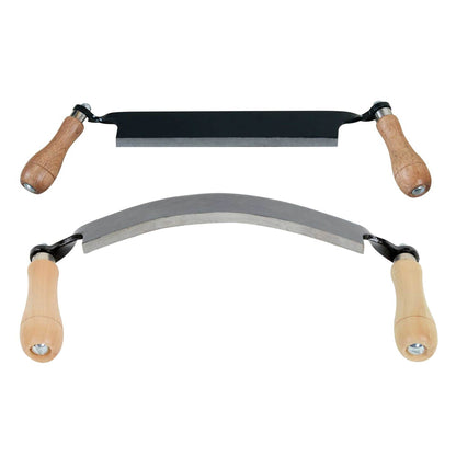 Timber Tuff 10" Straight Wood Blade Draw Shave Knife with 10" Curved Draw Knife