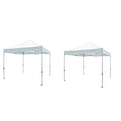 Caravan Canopy TitanShade 10 x 10 Steel Portable Instant Canopy, White (2 Pack)
