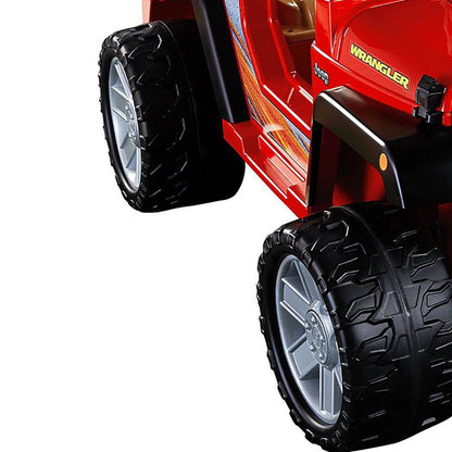 Fisher Price Power Wheels Realistic Jeep Wrangler 2 Seat Kid's Ride On Car, Red