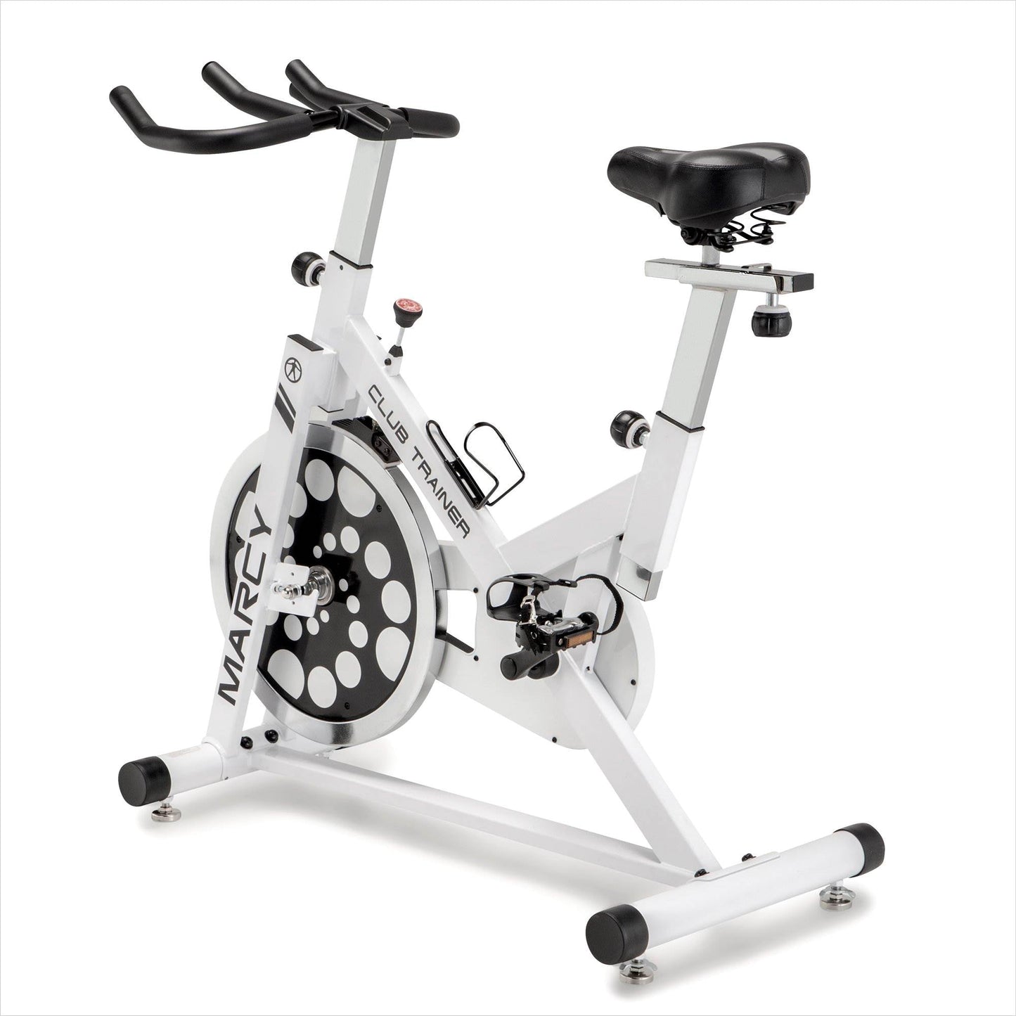 Marcy XJ-5801 Club Revolution Indoor Home Gym Exercise Bike Trainer, White/Black