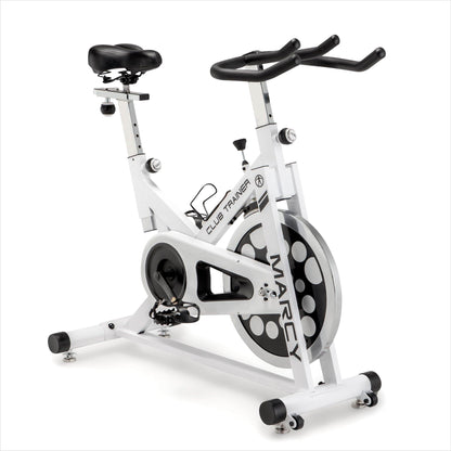 Marcy XJ-5801 Club Revolution Indoor Home Gym Exercise Bike Trainer, White/Black