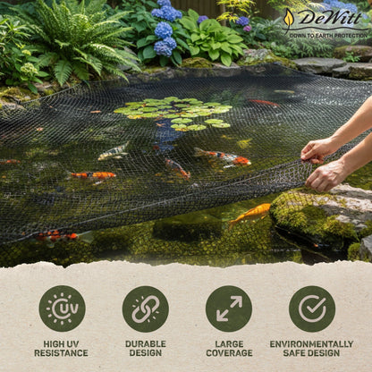 DeWitt Deluxe PN30-2030 30 x 20 Ft Heavy Duty Backyard Fish Pond Netting Cover