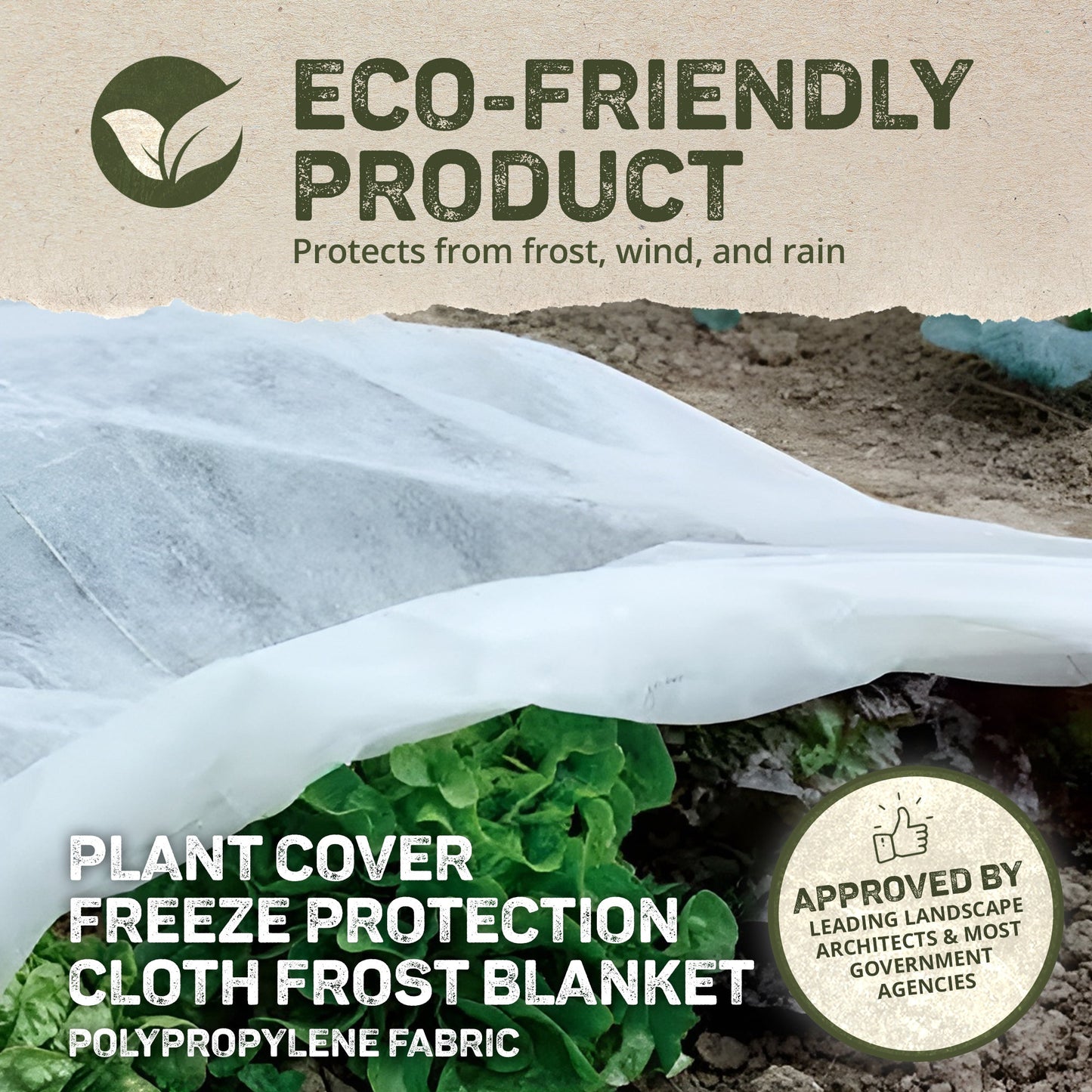 DeWitt Ultimate650 6’ x 50’ Plant Cover Freeze Protection Cloth Frost Blanket