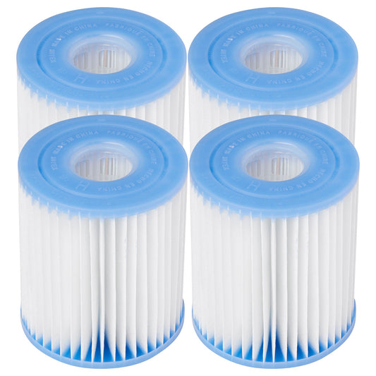 Intex Swimming Pool Easy Set Filter Cartridge Replacement - Type H (4 Pack)