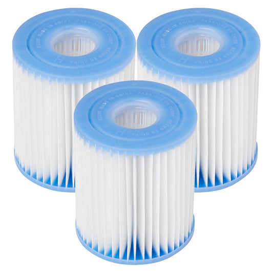 Intex Swimming Pool Easy Set Filter Cartridge Replacement - Type H (3 Pack)